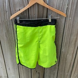 PLACE Sport Highlighter Yellow Swim Trunks sz L